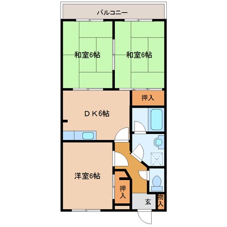 グリーンコートの物件間取画像